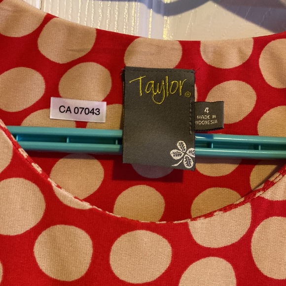 A-line polka dot midi dress, sz 4 - Picture 2 of 3